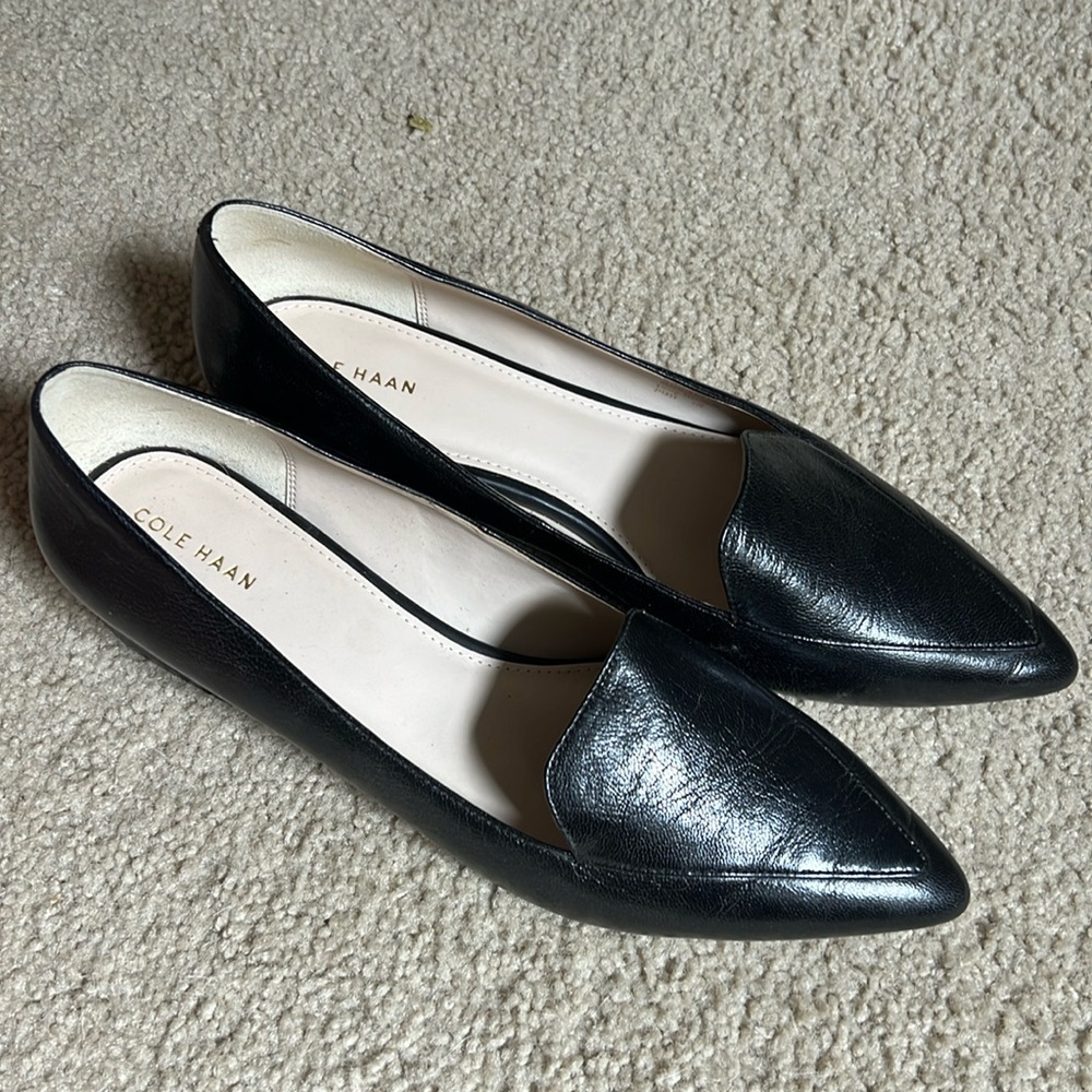 Cole Haan Pointed Toe Loafer Women’s 10 (like new, black)